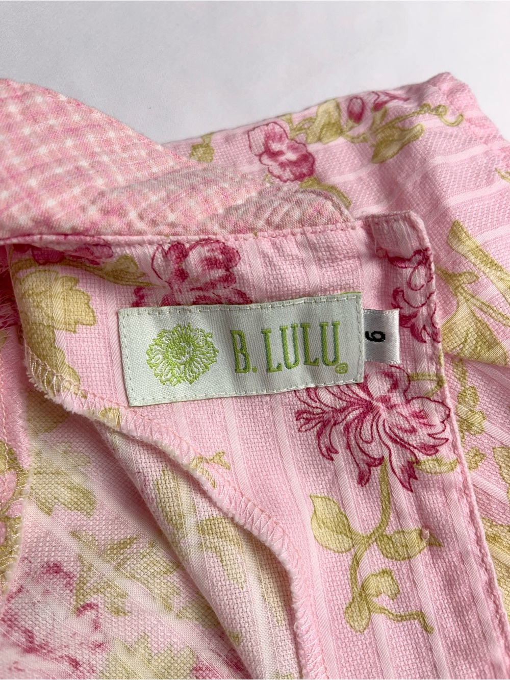 Baby Lulu 1990s Vintage Pink Floral Cotton Dress Size 6 - Picture 9 of 13